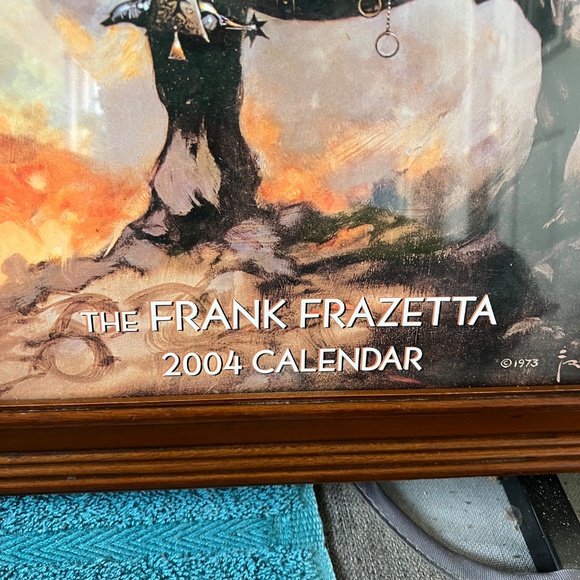 FRANK FRAZETTA, DEATH DEALER - 2004 CALENDAR ARTWORK FRAMED - Picture 3 of 9